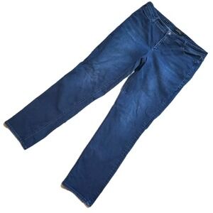 Talbots Women's Jeans Straight Blue Dark Wash Denim Size 16 Flawless 5 Pocket